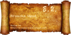 Broszka Ugod névjegykártya